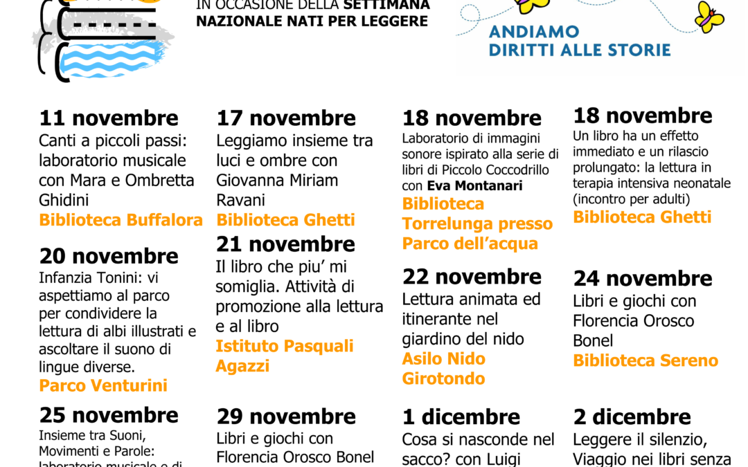 CALENDARIO LABORATORI SETTIMANA NAZIONALE NATI PER LEGGERE